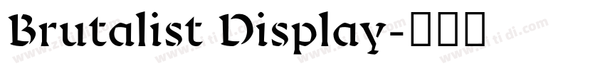 Brutalist Display字体转换 Brutalist Display字体转换